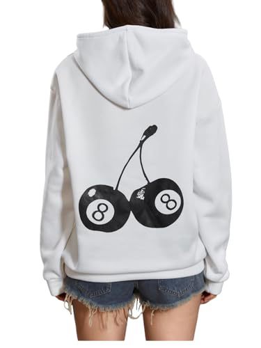 Women's Cherry Pool Letter Print Hoodie