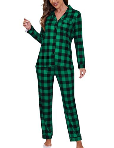 Women's Cuban Collar Polka Dot Print Long Sleeve Shirt Set
