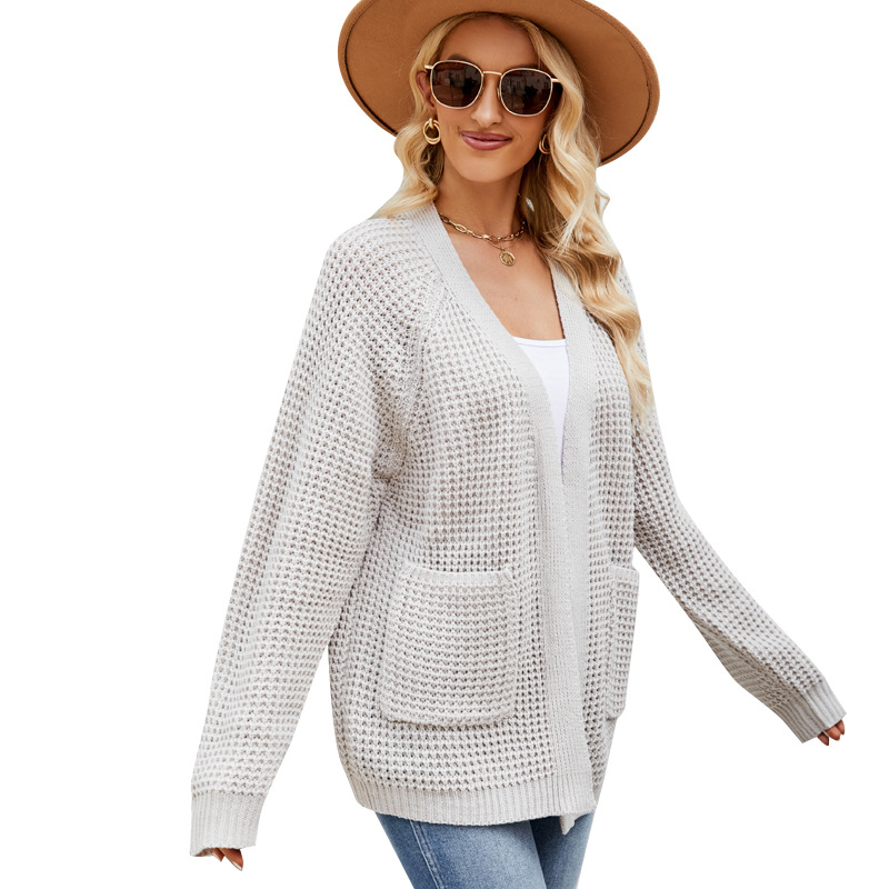 Women's Knit Cardigan Sweater Coat V-Neck Loose Fit