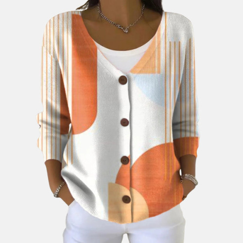 Casual Long-Sleeve Open-Front Cardigan Sweater
