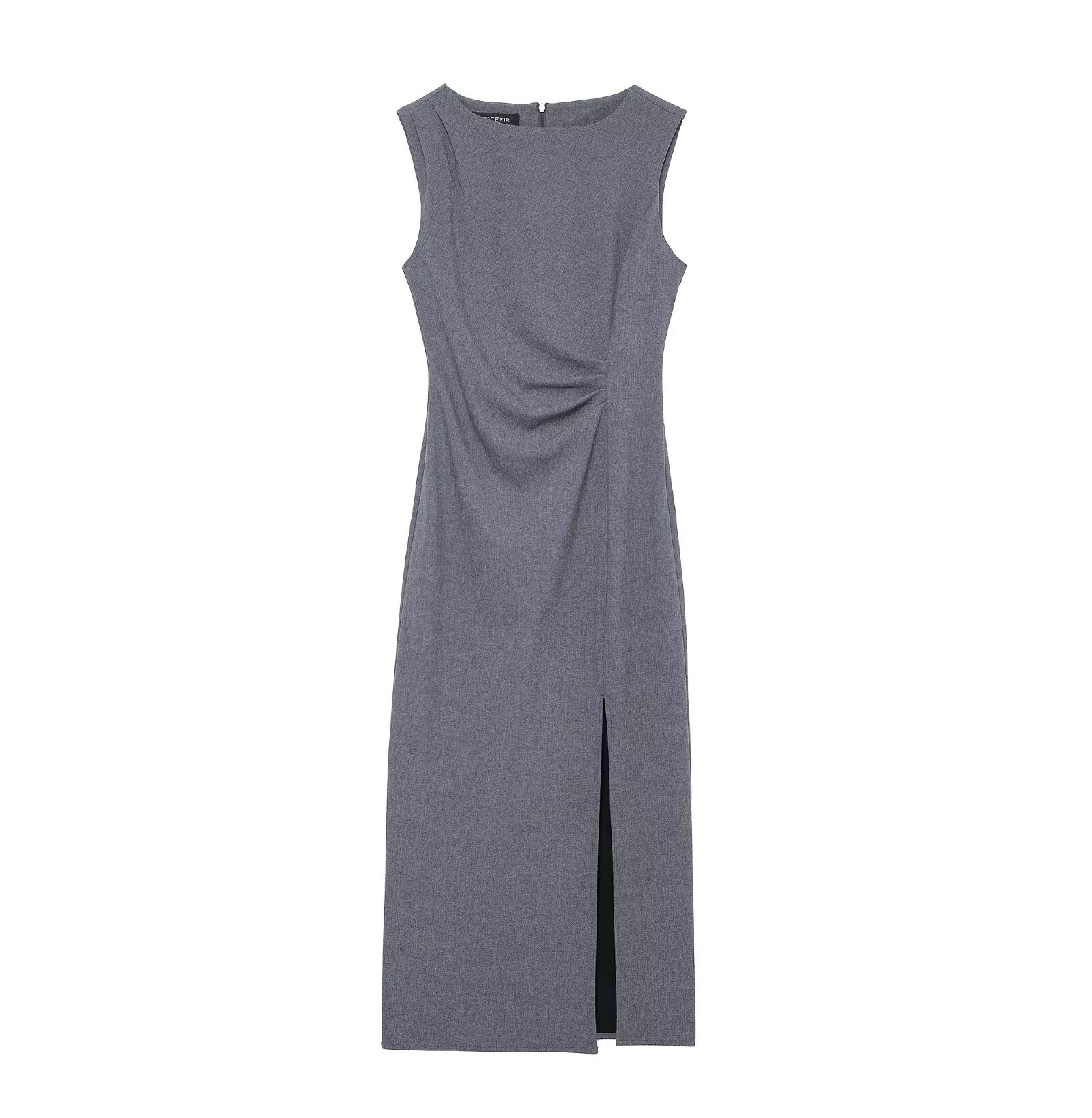 Women's Slim Fit Midi Bodycon Dress Sleeveless High Slit