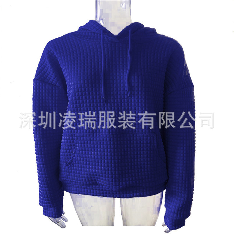Oversized Pullover Hoodie Women Drawstring Drop Shoulder Kangaroo Pocket