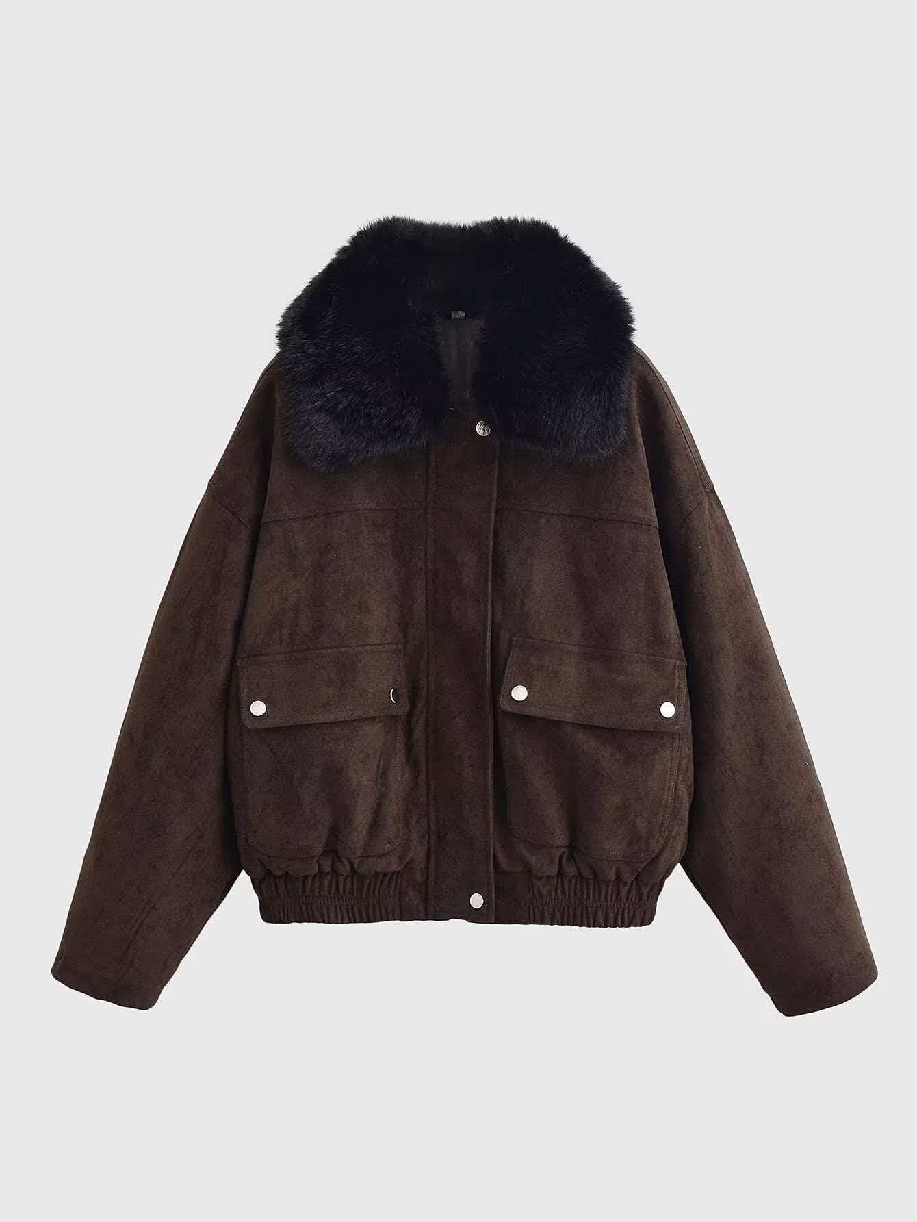 Women's Vintage Faux Suede Zip Jacket
