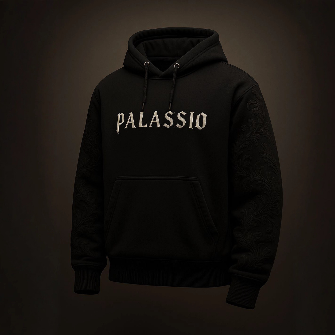 Embroidered Letter Long-Sleeve Hooded Sweatshirt Unisex