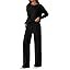 Women's 2-Piece Long Sleeve Crewneck Wide-Leg Lounge Set with Pockets
