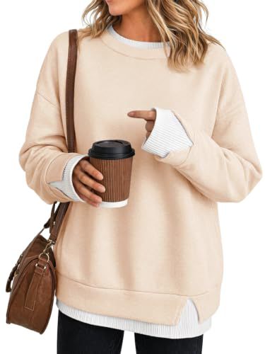 Women's Faux-Layer Loose Casual Long-Sleeve Sweatshirt