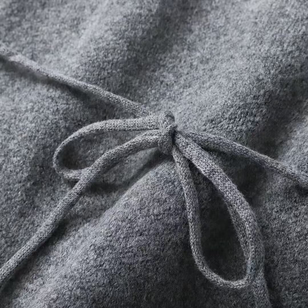 Women's Knit Cardigan Sweater Coat with Tie Detail