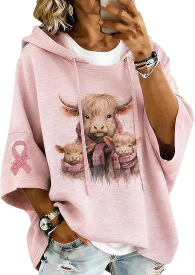 Women's Animal Plaid Print Casual Hoodie