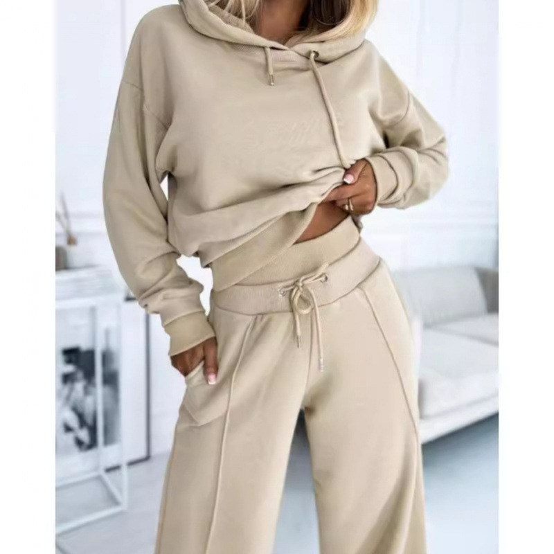 Color-Block Hoodie & Pants Two-Piece Casual Set