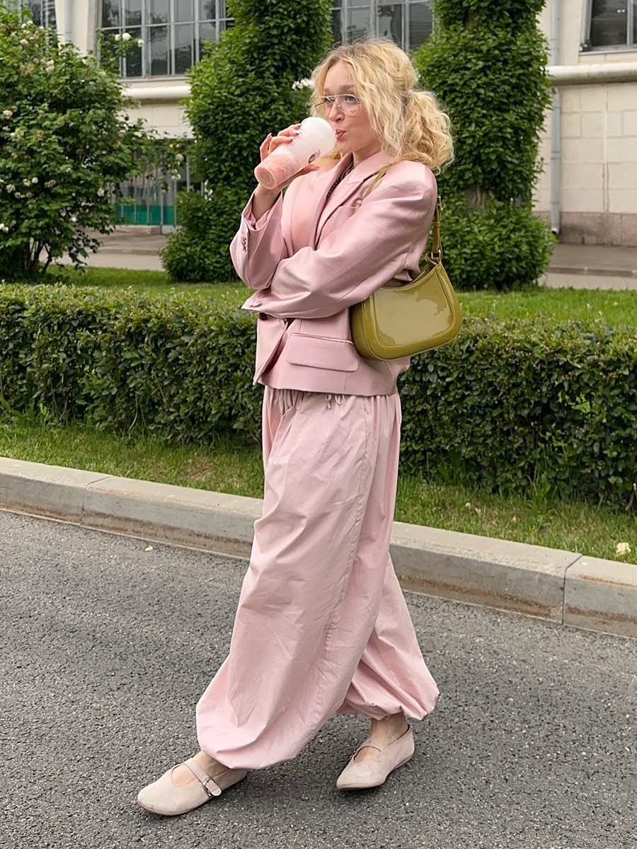 Pure Cotton Lantern Pants Streetwear Loose Wide-Leg Trousers