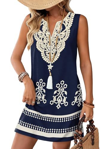 Women's Vintage Floral Sleeveless Midi Dress