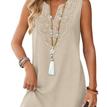 Women's Vintage Floral Sleeveless Midi Dress