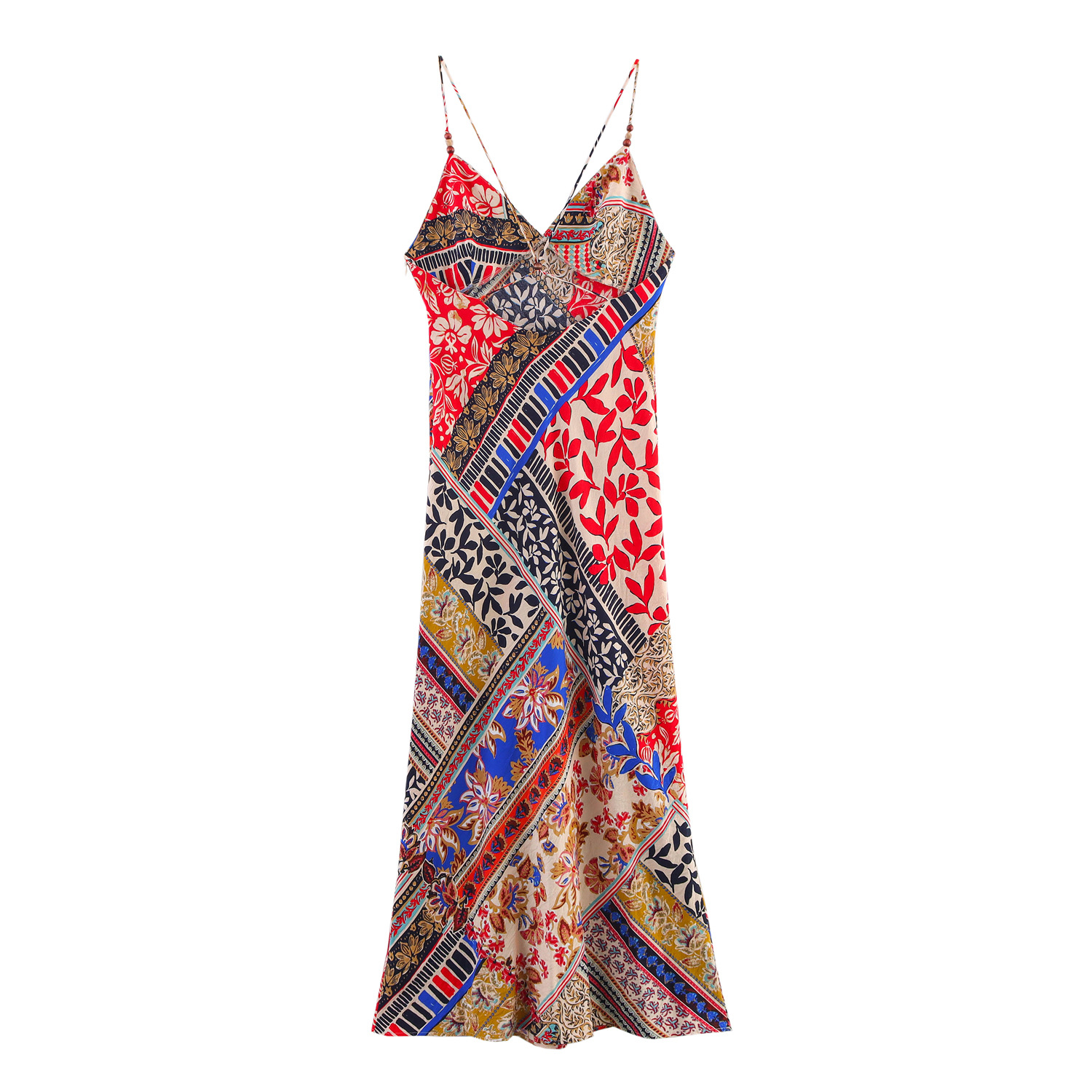Women's High-End Sexy Patchwork Print Sleeveless Dress