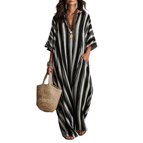 Women's Elegant Print Casual Dress with 3D Pattern, Deep V-Neck, Mid-Length, Polyester