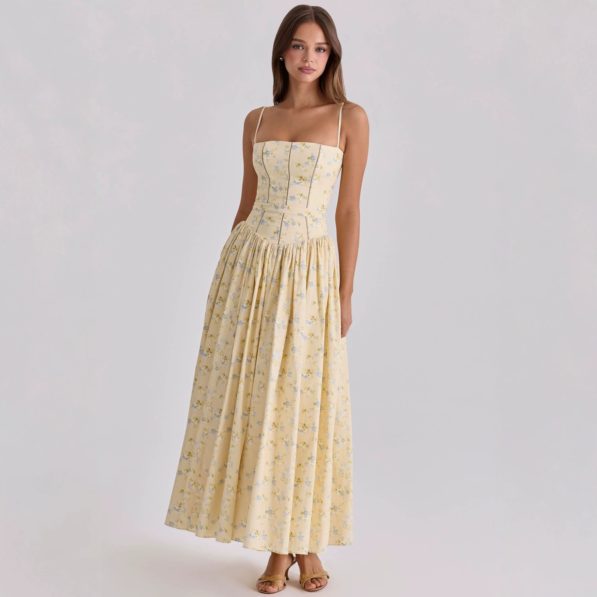 Elegant Slimming Floral Cami Dress