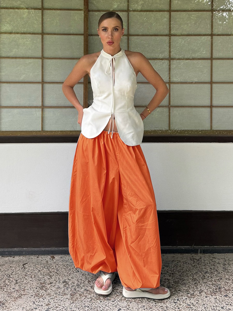 Lantern Pants Streetwear Wide-Leg Loose Casual Trousers