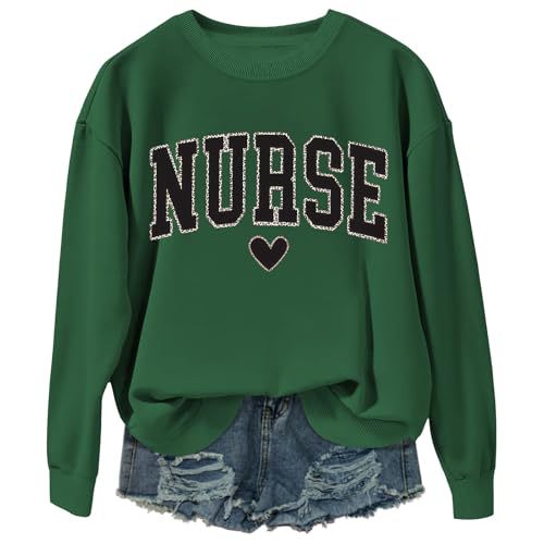 Nurse Heart Print Women's Crewneck Sweatshirt