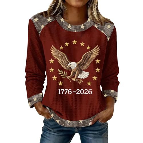 Women's Eagle Letter Print Crewneck Sweatshirt