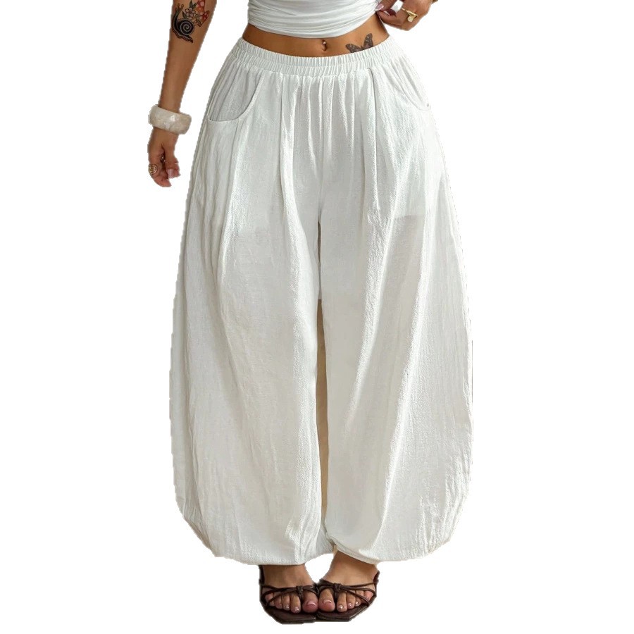 Women's Cotton Y2K Low-Rise Baggy Parachute Pants