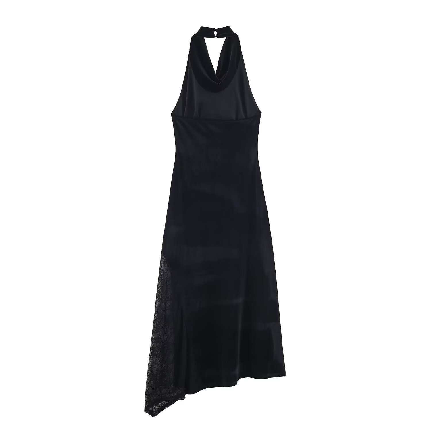 Elegant Open-Back Velvet Bodycon Dress Sleeveless Round Neck Long