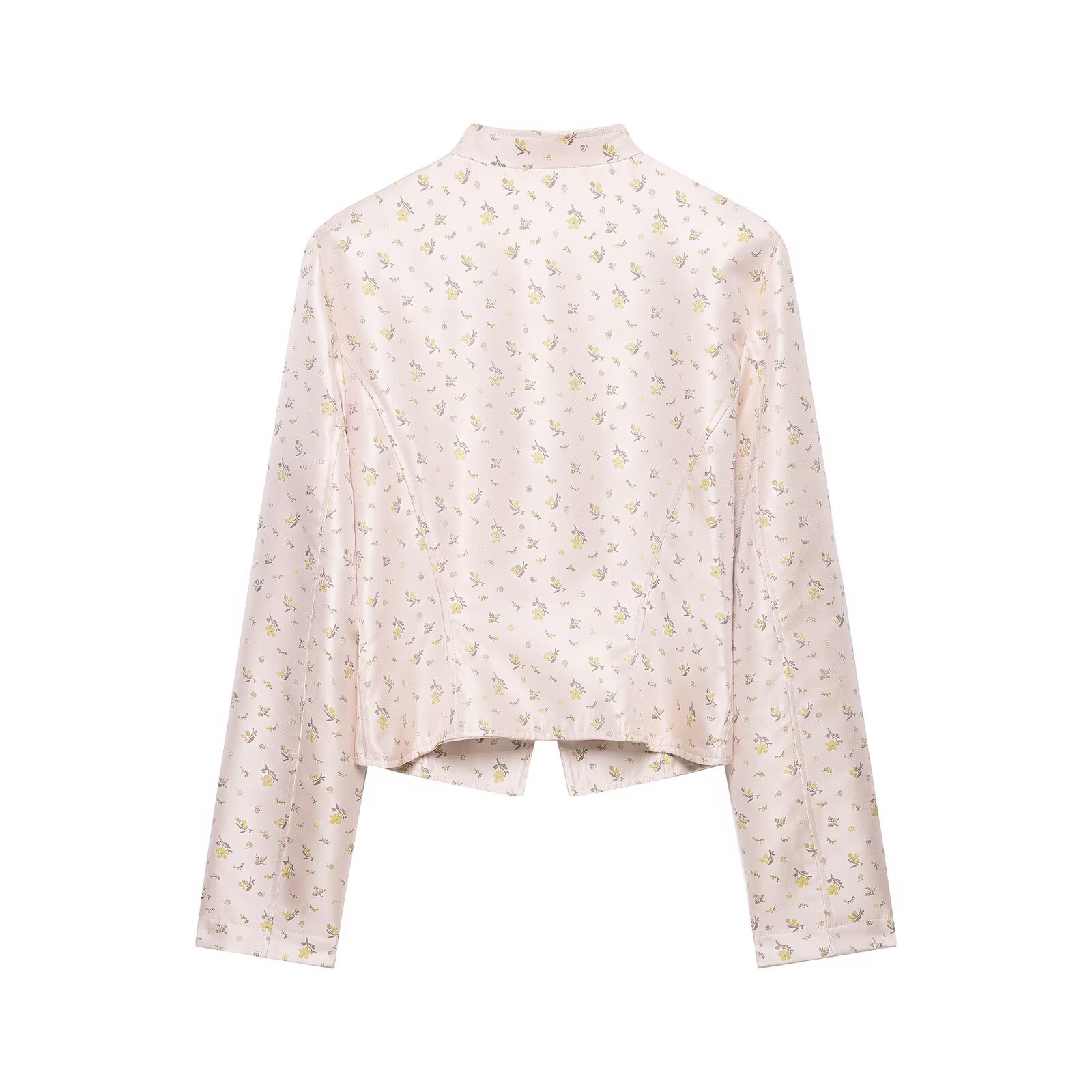 Women's Floral Stand Collar Loose Jacket