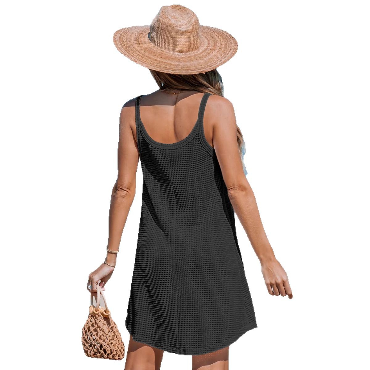 Women's Sleeveless Button-Front Cami Dress