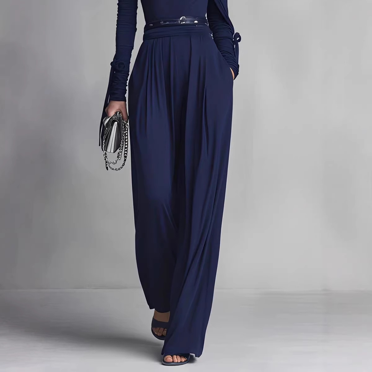 Off-Shoulder High-Waist Wide-Leg Jumpsuit
