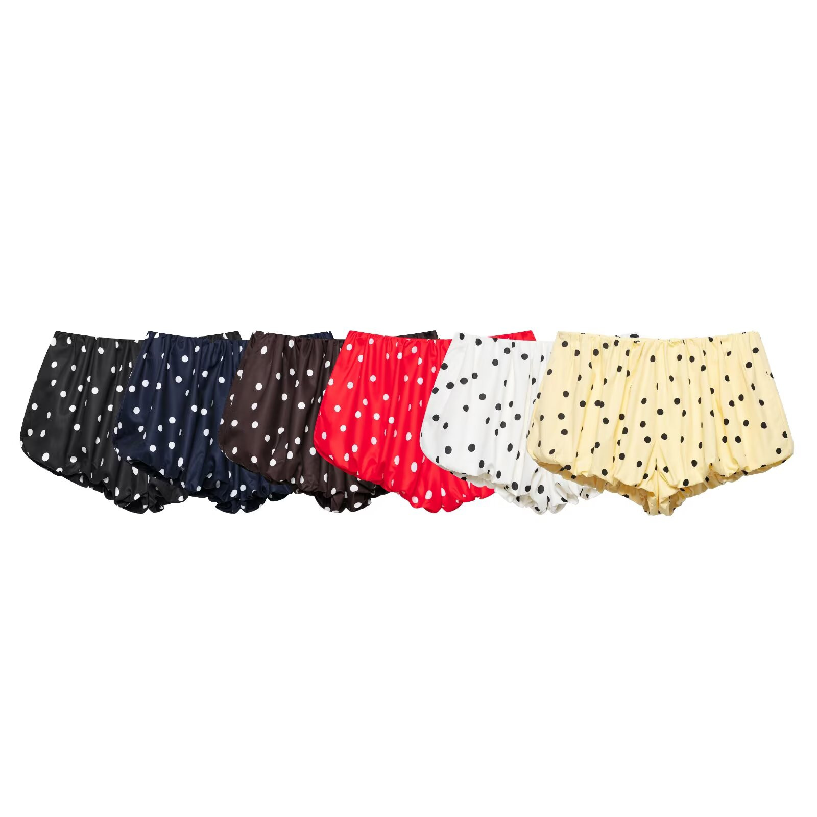 Women's Polka Dot Pleated Jacket and Shorts Set