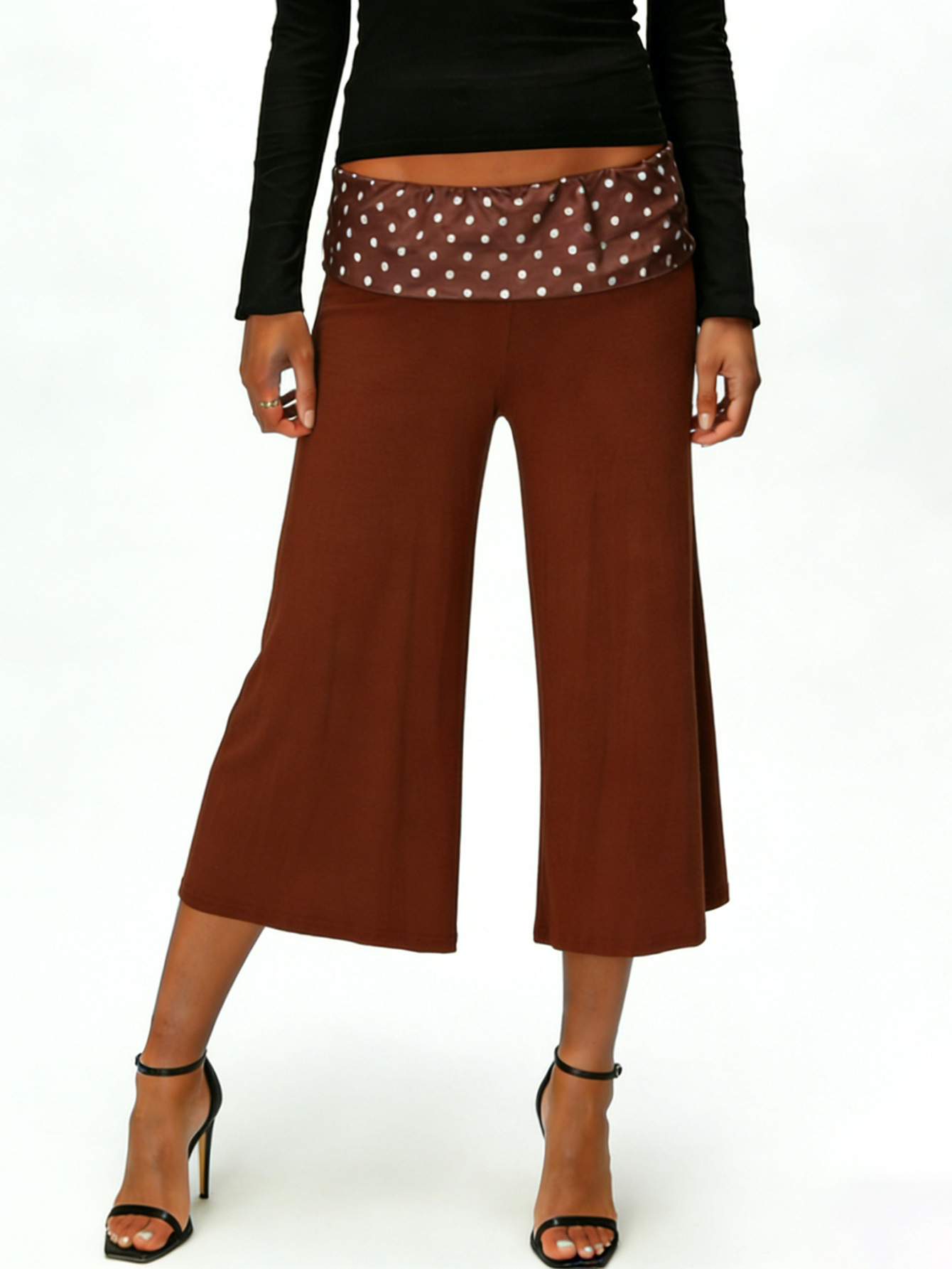 Women's Casual Capri Pants Loose Fit Polyester