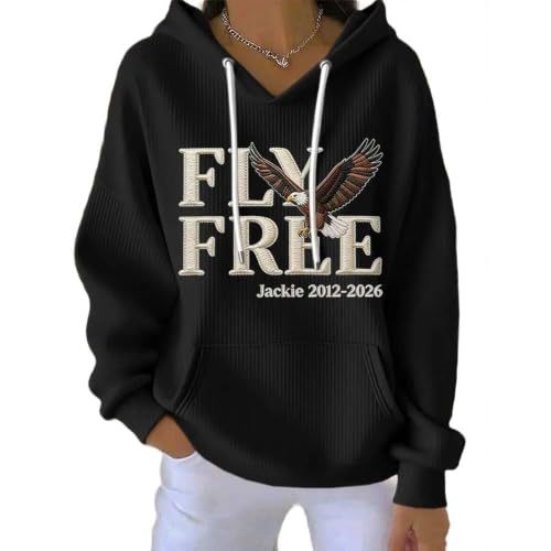 Women's Free Letter Eagle Print Casual Sweatshirt