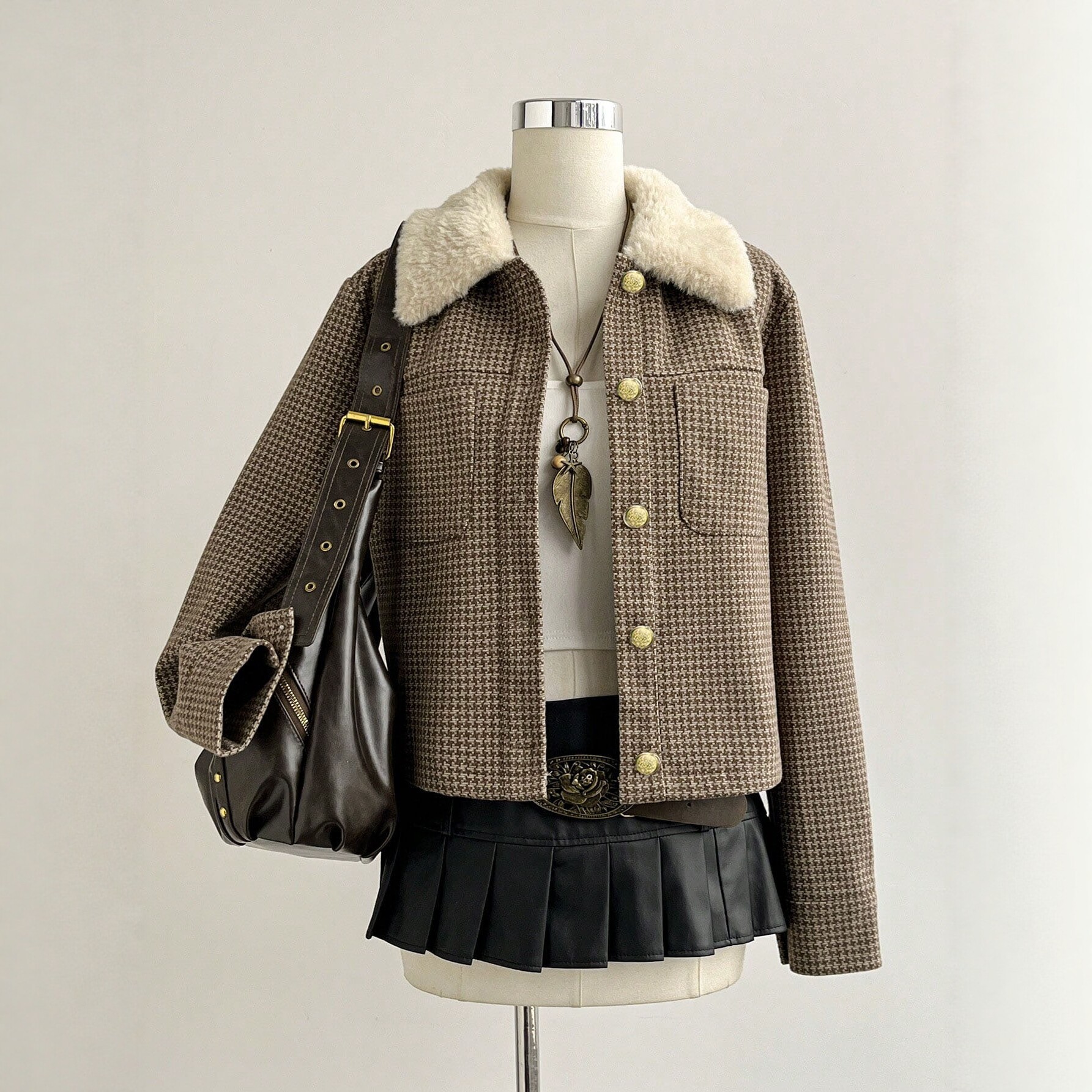 Women's Loose Vintage Lapel Collar Short Jacket