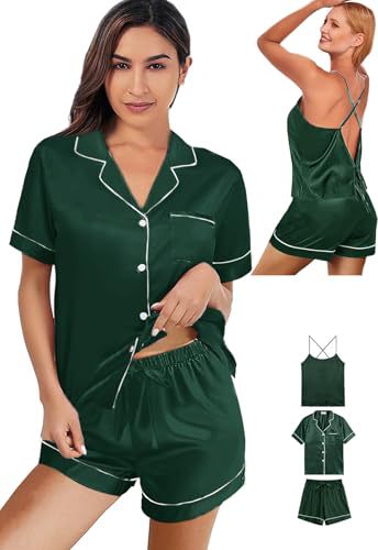 Women's Cuban Collar Retro Short Sleeve Button Set