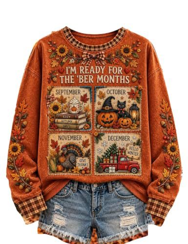 Evil Pumpkin Smiley Face Print Crewneck Long Sleeve Pullover Sweatshirt
