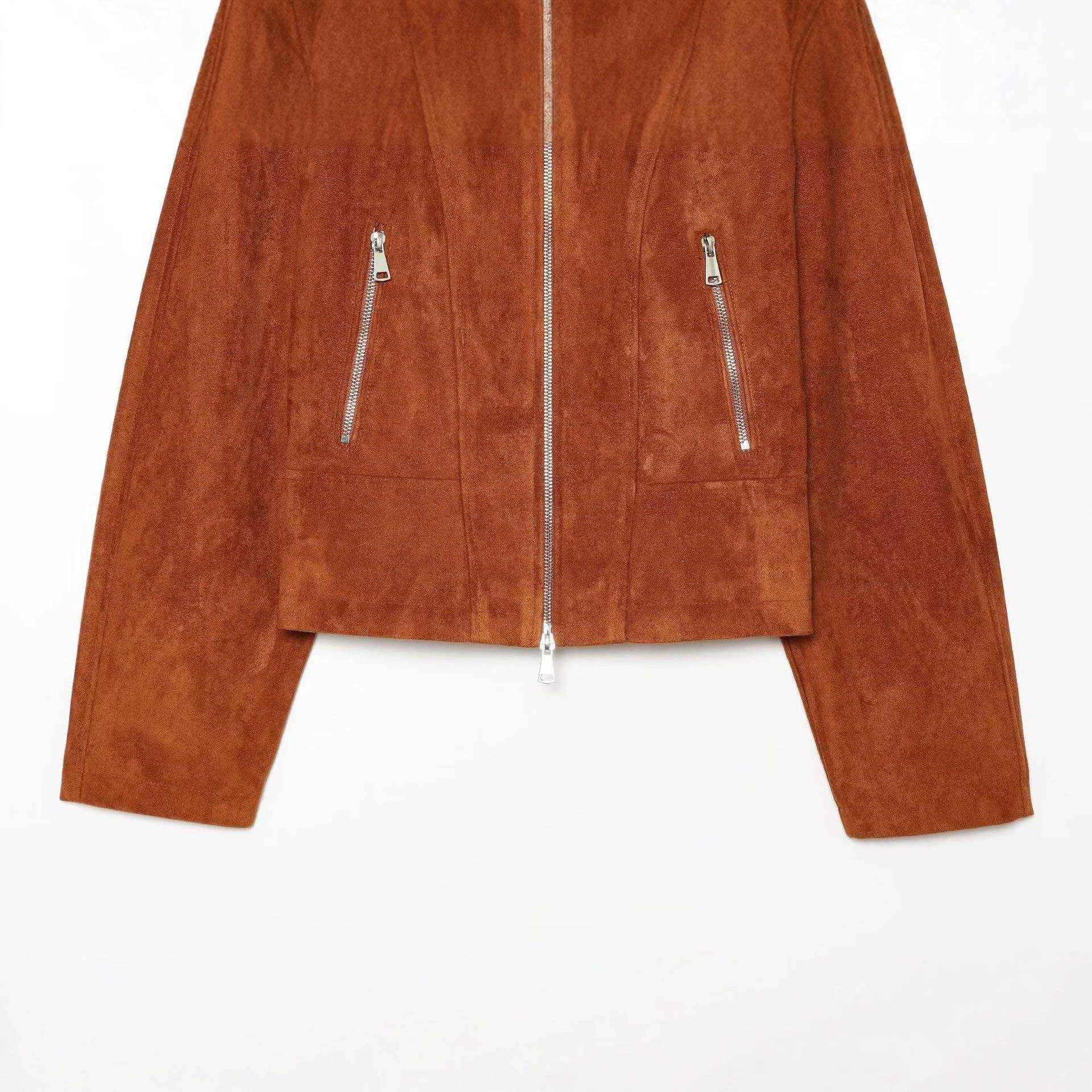 Women's Retro Stand Collar Zip Jacket