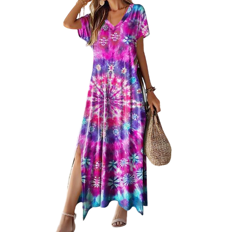 Women's Ethnic Print Sleeveless Maxi Dress Loose Fit