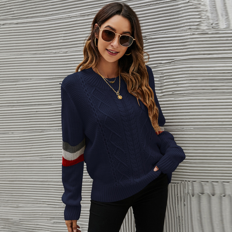 Women's Loose Crewneck Long-Sleeve Knit Sweater