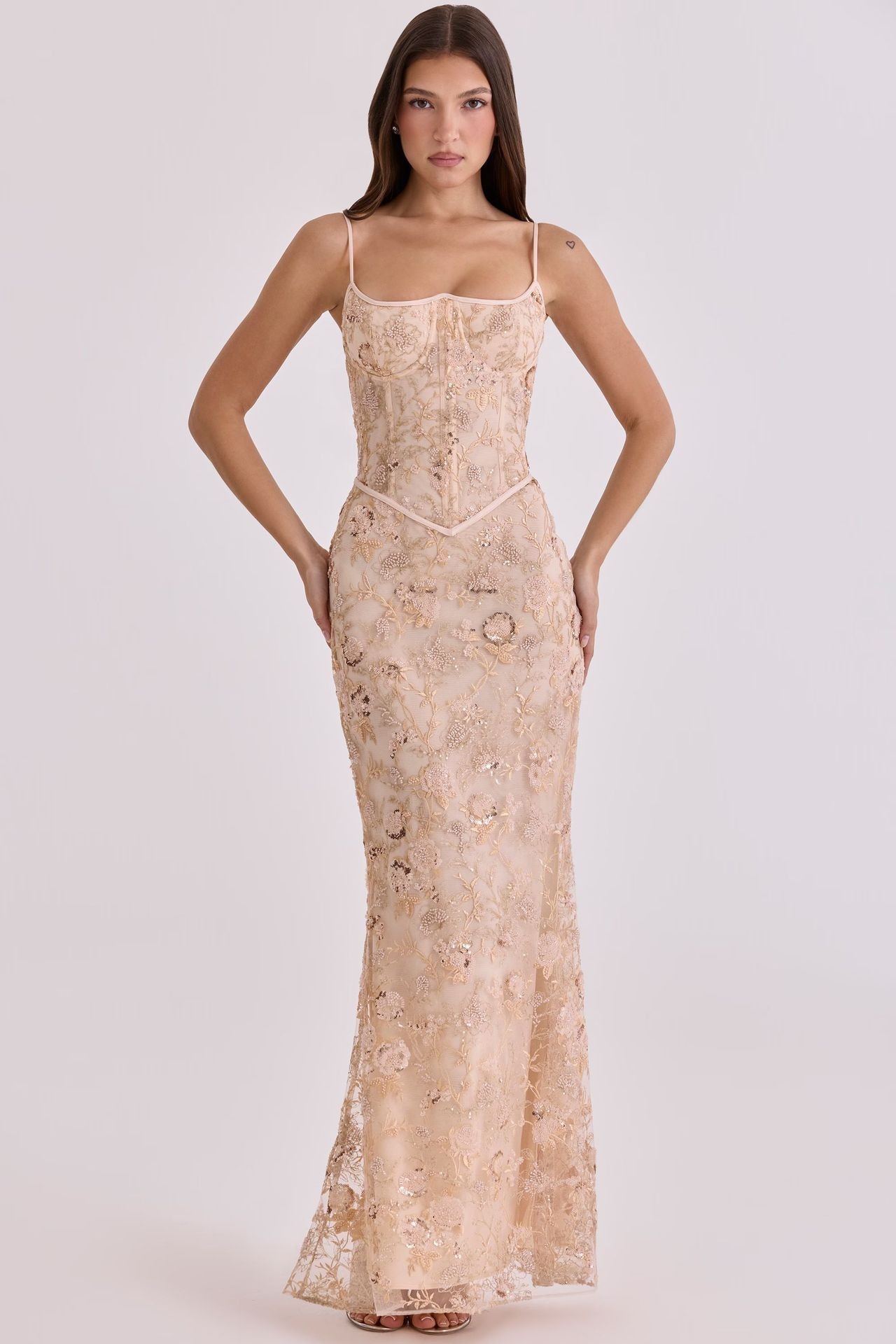 Elegant Low-Neck Sleeveless Lace-Up Backless Dress