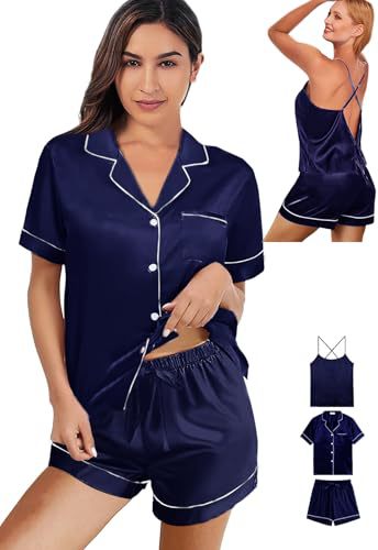 Women's Cuban Collar Retro Short Sleeve Button Set