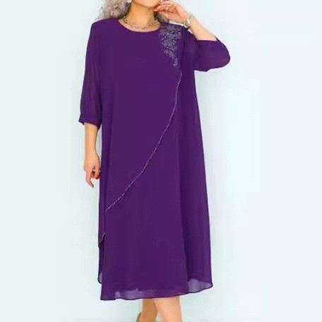 Women's Summer Printed Irregular Long Dress