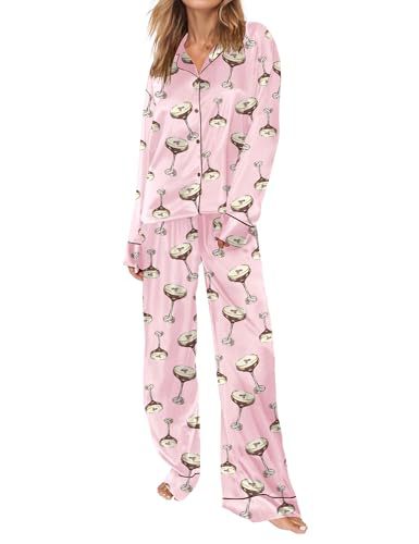 Women's Cuban Collar Print Long Sleeve Shirt Set