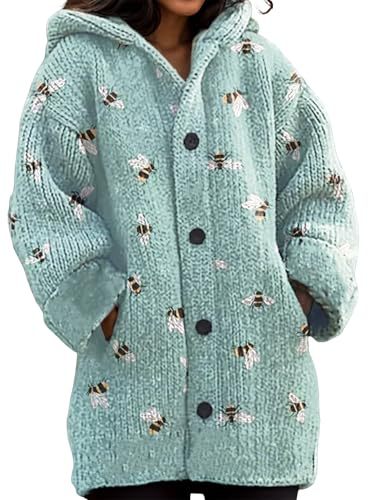 Women's Floral Print Button-Down Cardigan Sweater