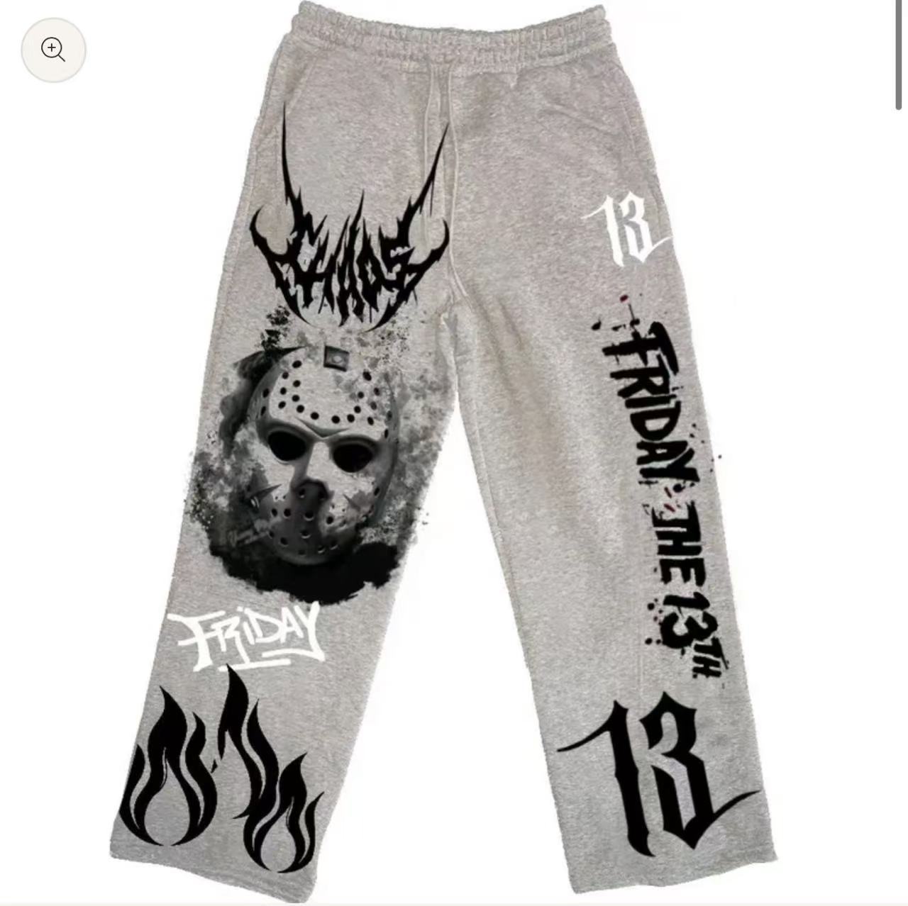 Women's Skull Print Straight-Leg Casual Pants