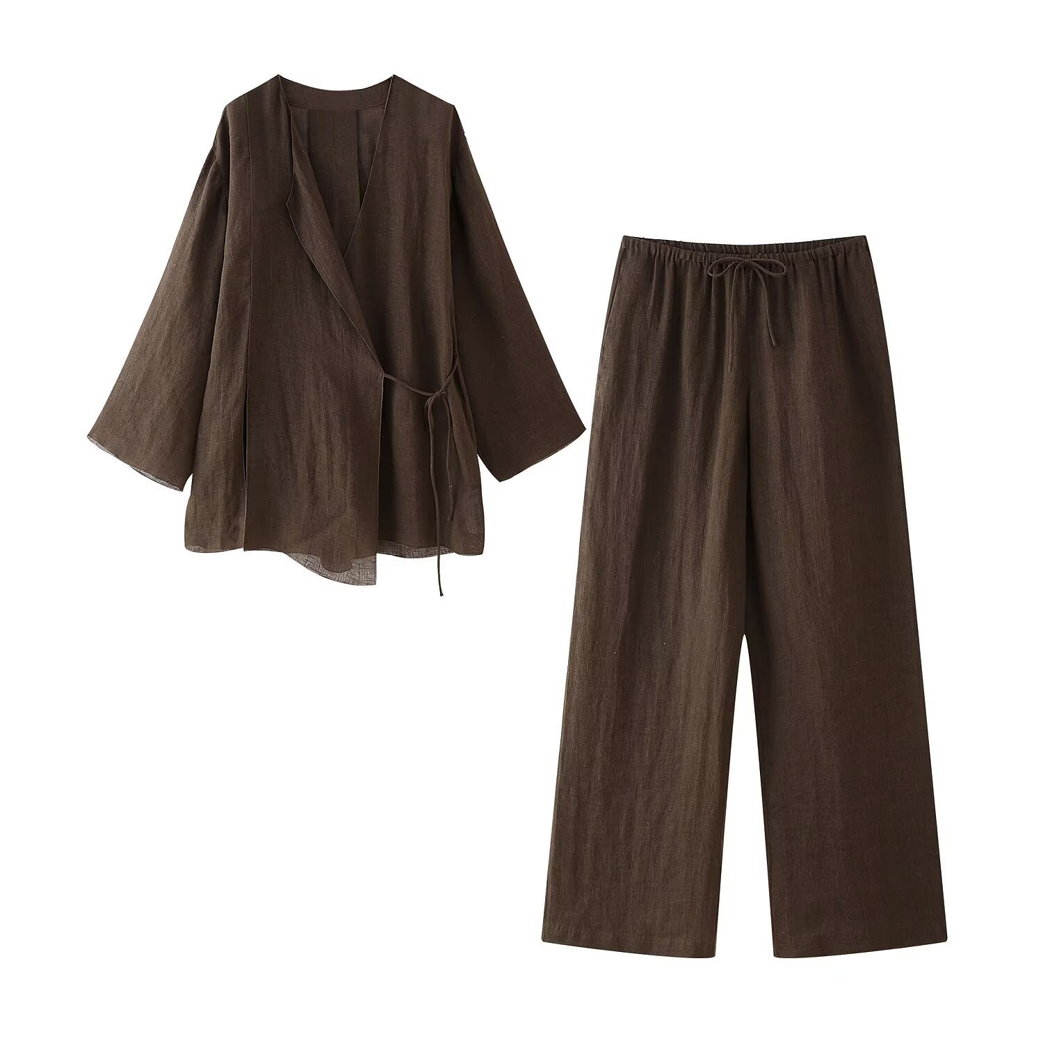 Minimalist Side-Tie Top and Pants Set