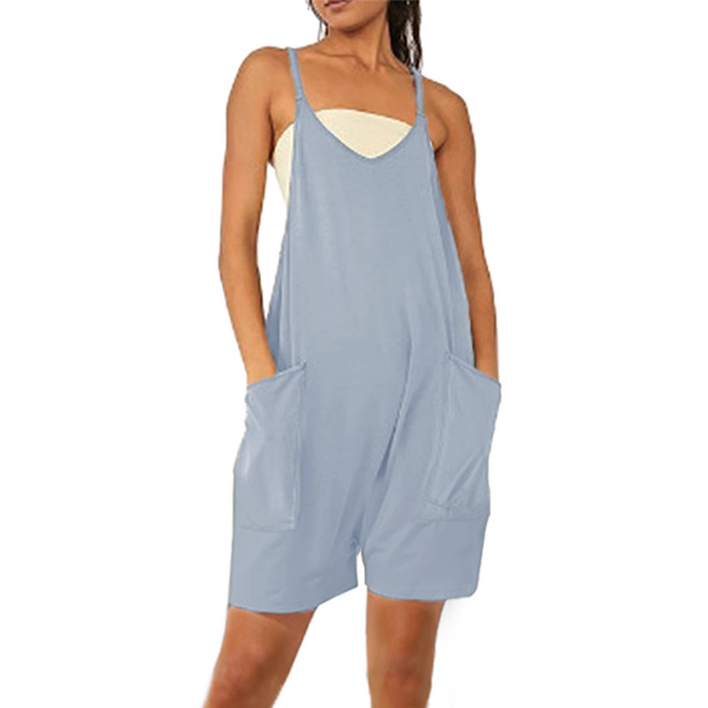 Women's Sleeveless Zip Pocket Jumpsuit