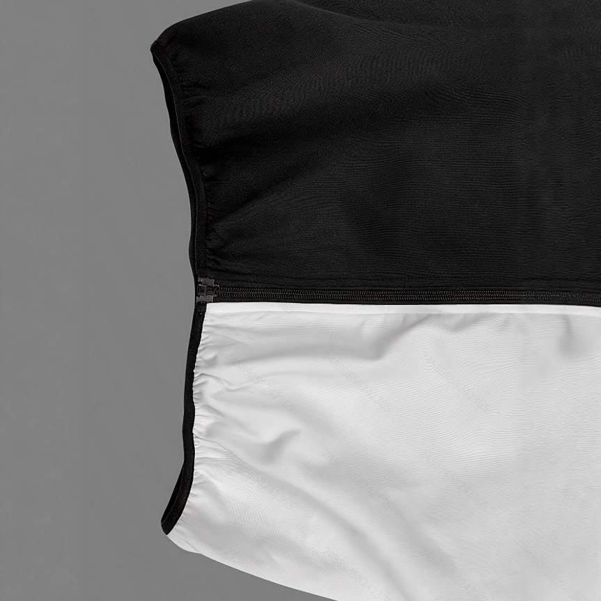 Women's Full-Zip Cropped Jacket with Puff Sleeves and Stand Collar