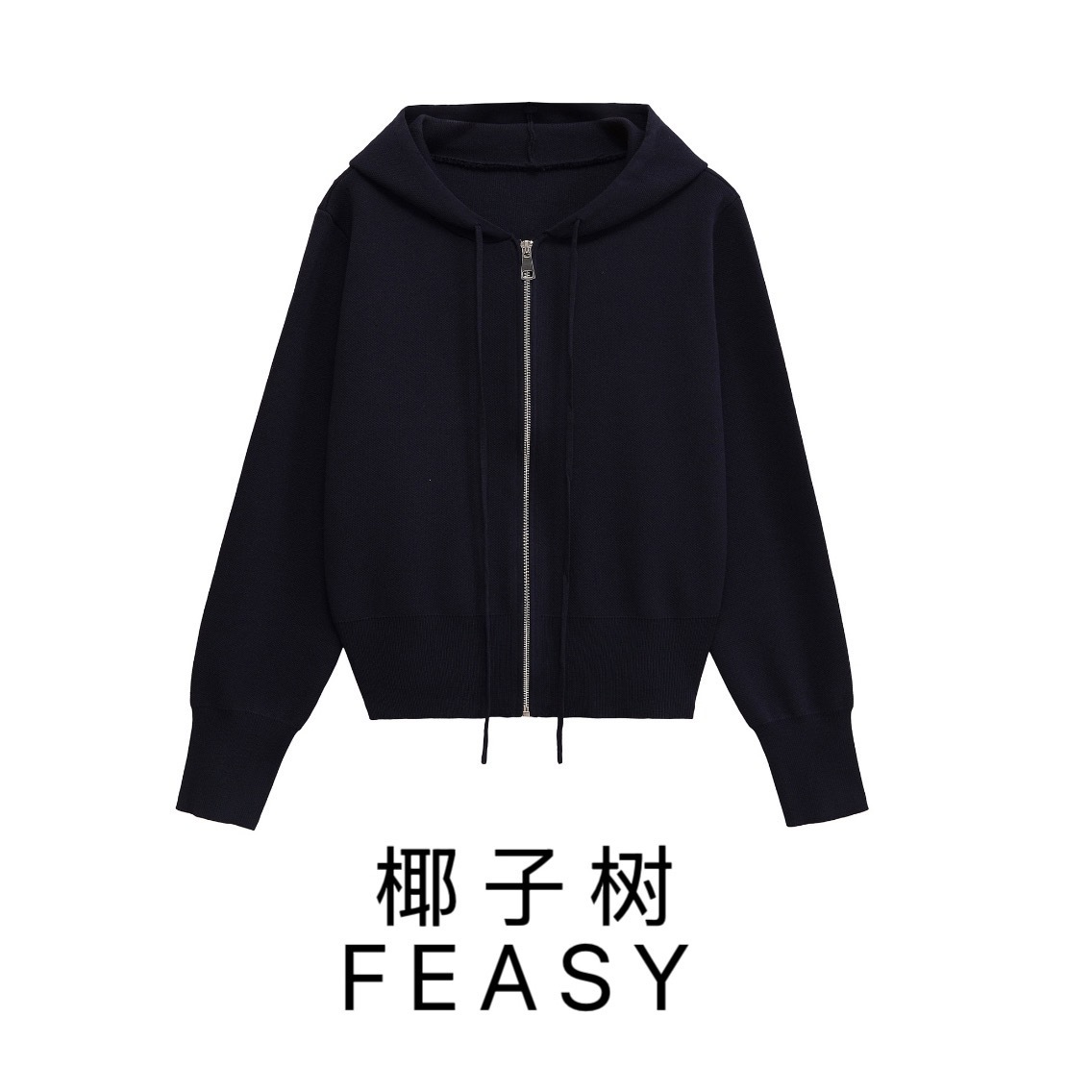Women's Casual Hooded Button-Up Jacket Solid Color Slim Fit