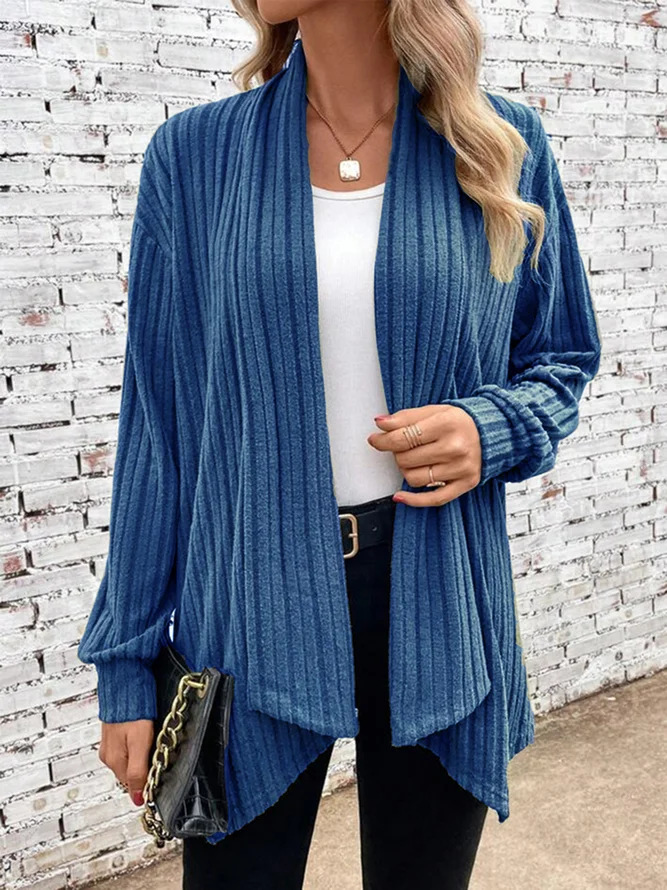 Women's Solid Color Loose Cardigan Sweater Coat