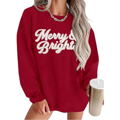 Women's Christmas Snowman Reindeer Print Crewneck Sweatshirt