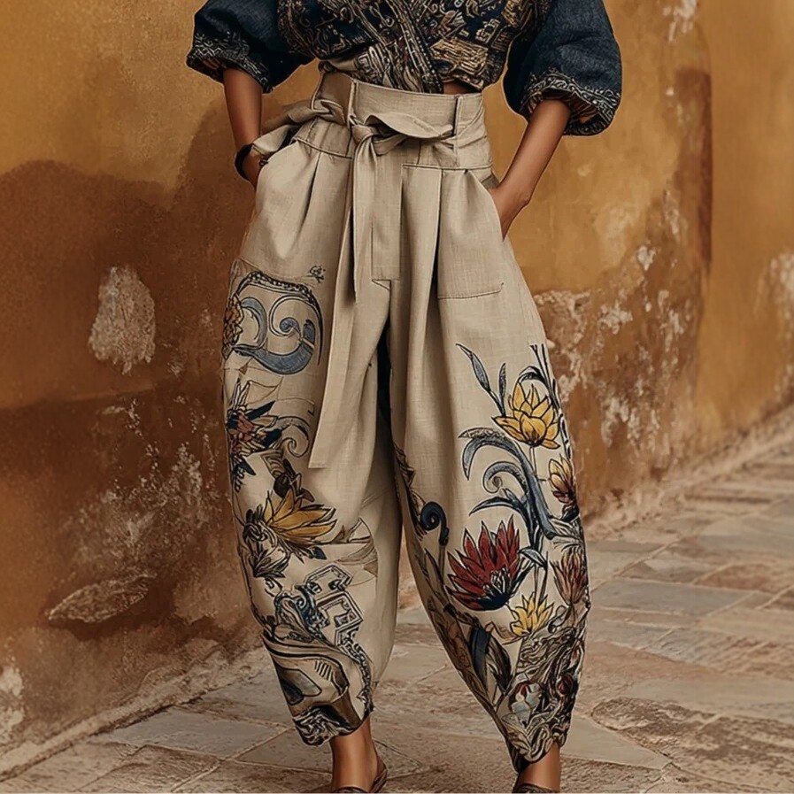 Women's Streetwear Print Two-Piece Set Loose Fit