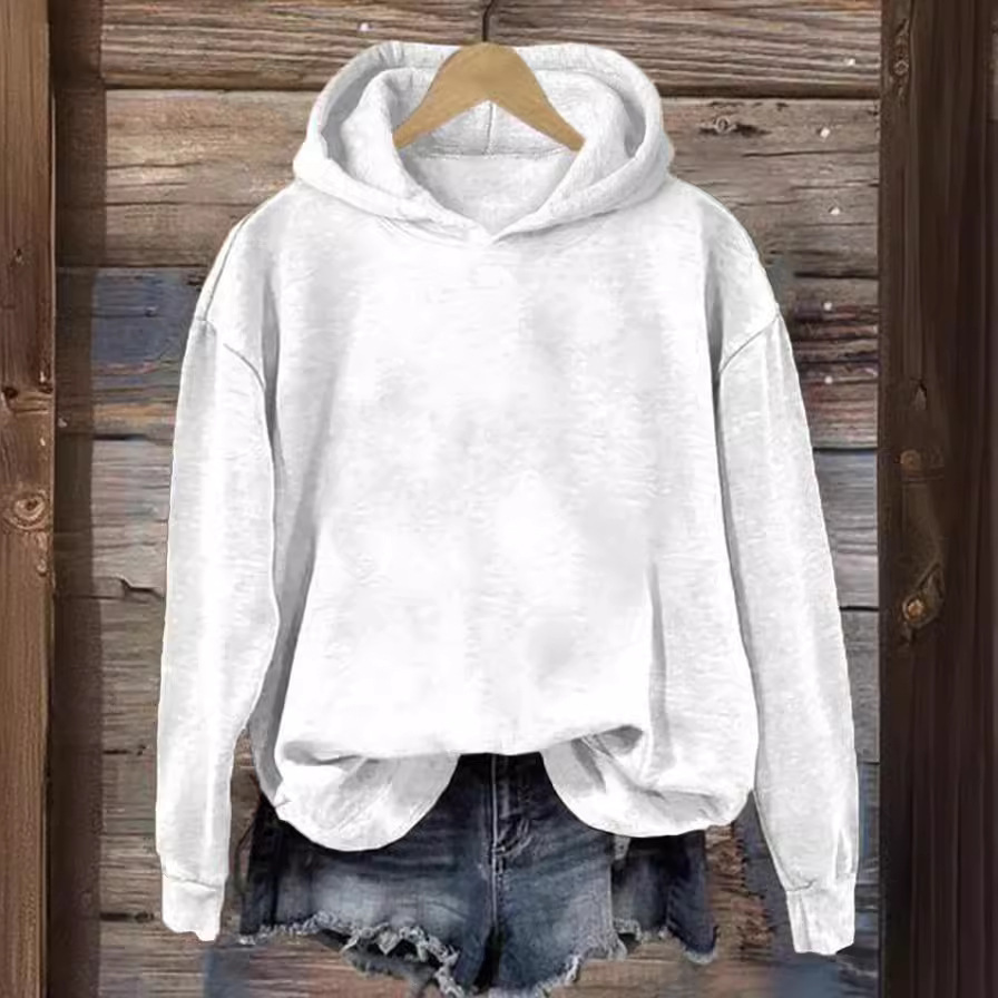 Women's Custom Print Hoodie Pullover Loose Fit Streetwear